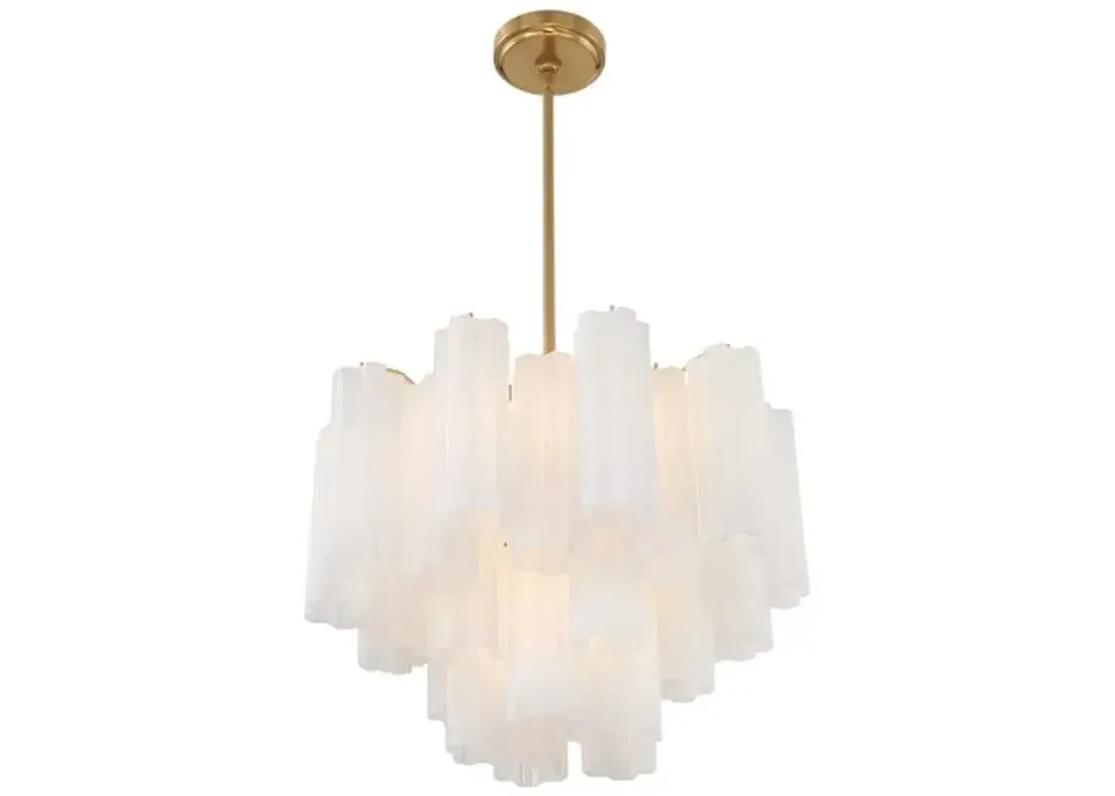 Addis Glass Chandelier - Crystorama - Gold