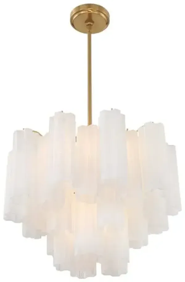 Addis Glass Chandelier - Crystorama - Gold