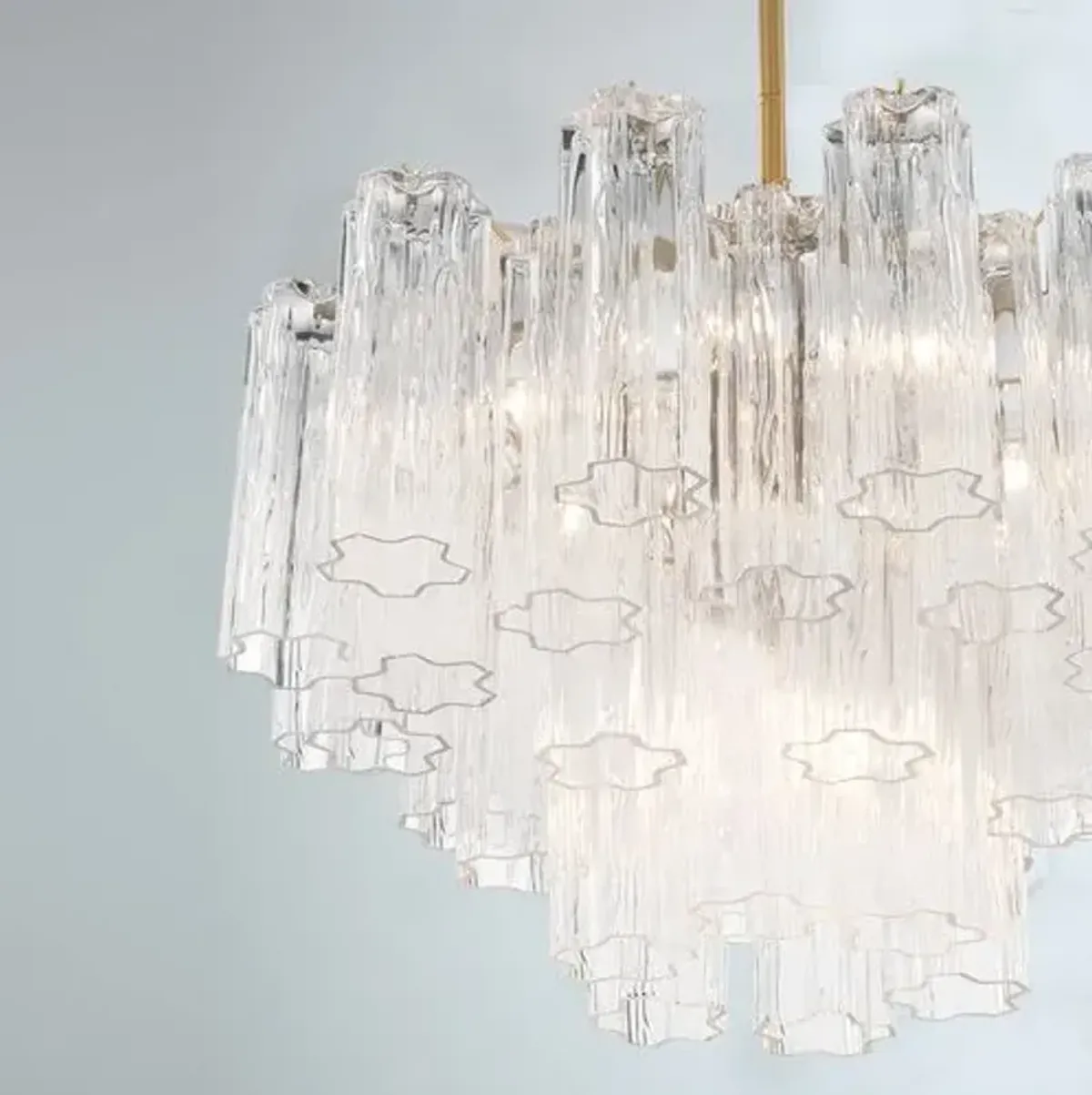 Addis Glass Chandelier - Crystorama - Gold