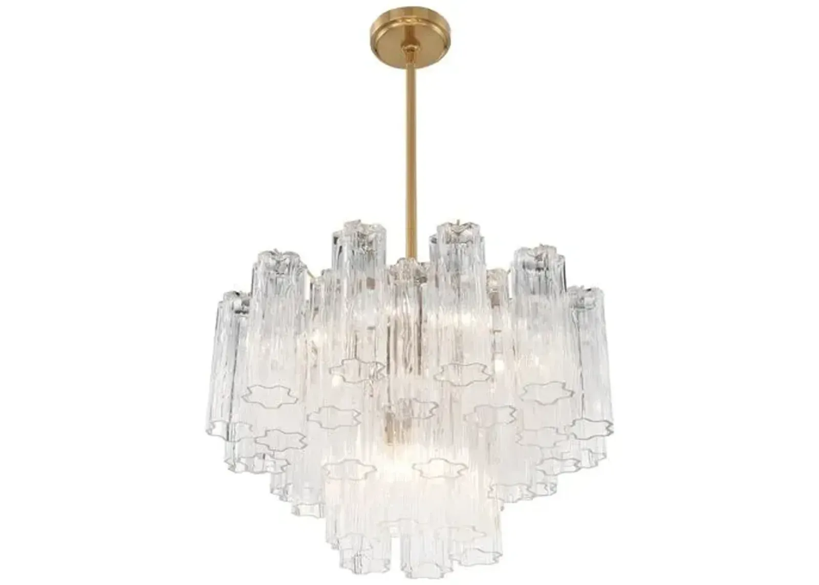 Addis Glass Chandelier - Crystorama - Gold