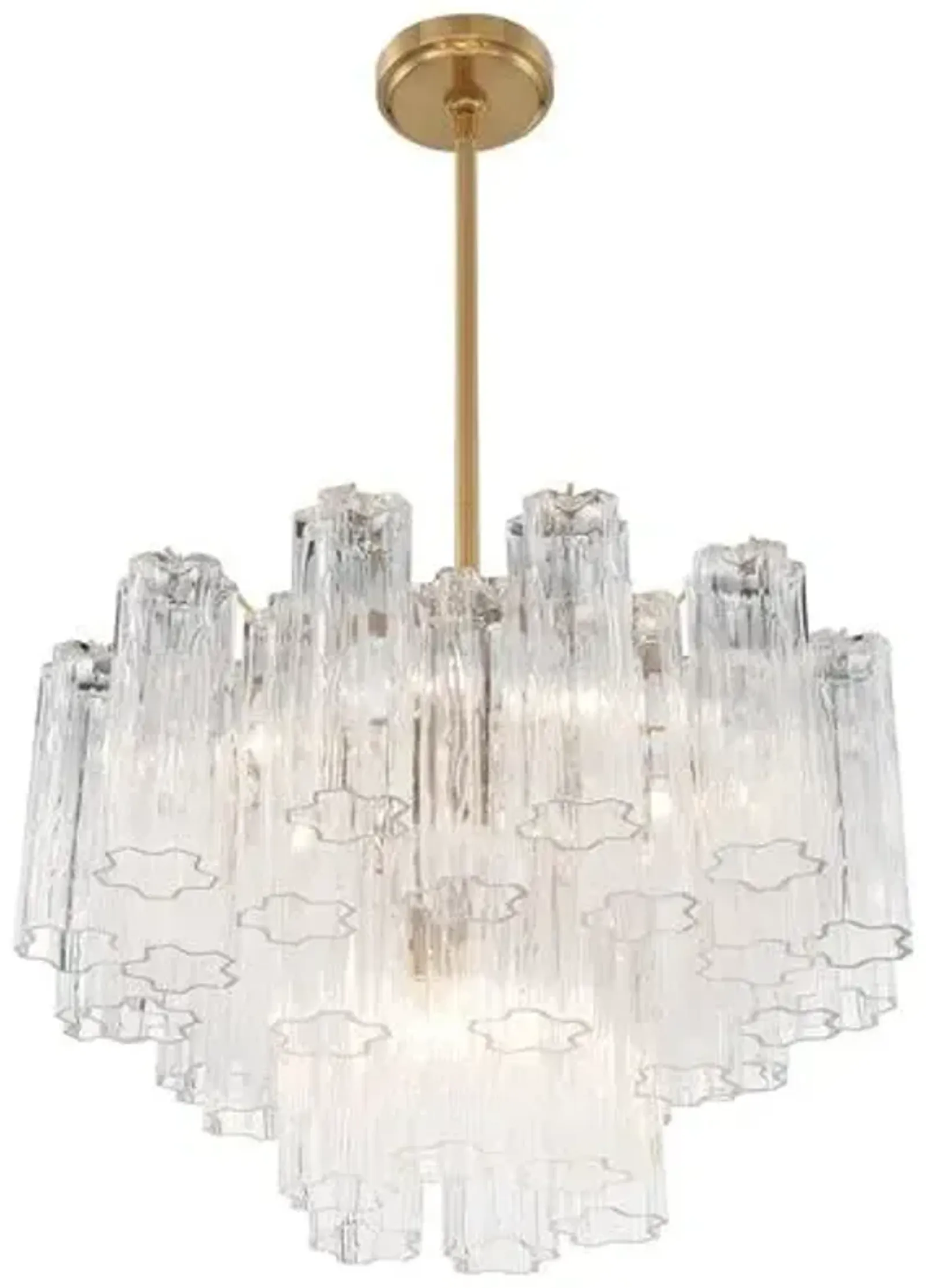 Addis Glass Chandelier - Crystorama - Gold