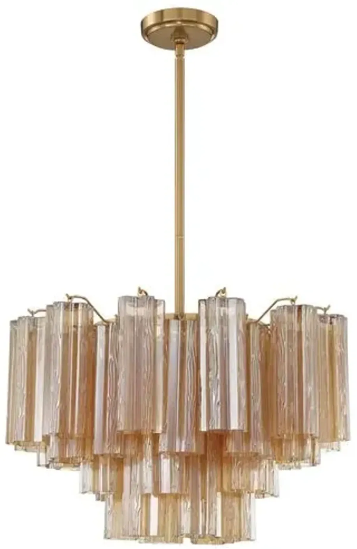 Addis Glass Chandelier - Crystorama - Gold