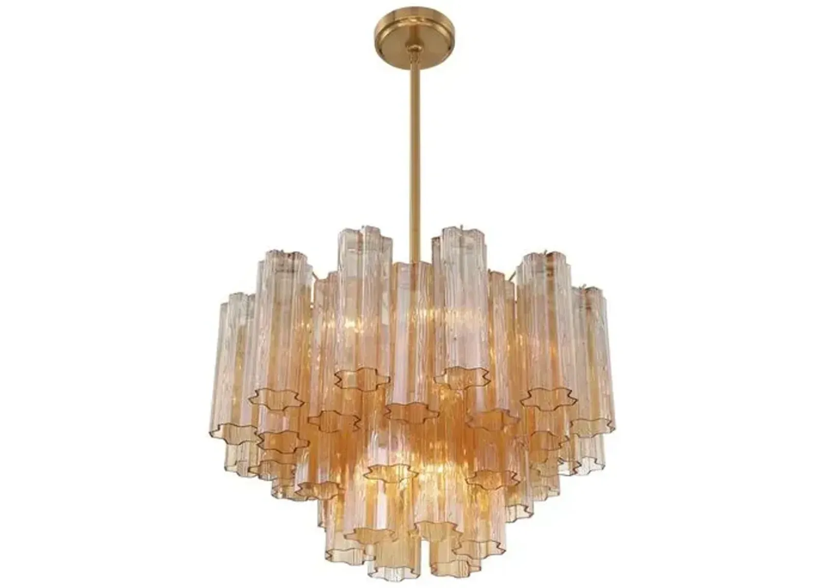 Addis Glass Chandelier - Crystorama - Gold