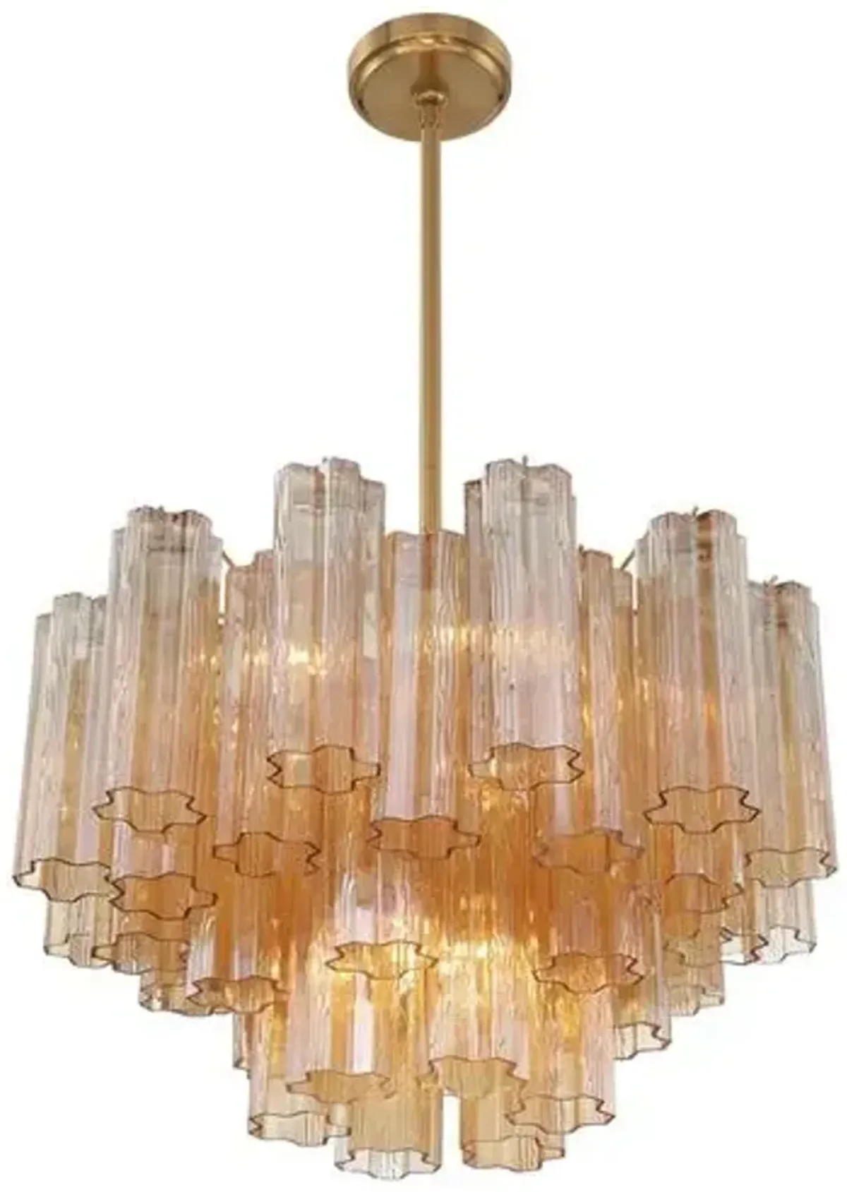 Addis Glass Chandelier - Crystorama - Gold