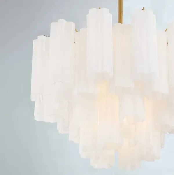 Addis Glass Chandelier - Crystorama - Gold