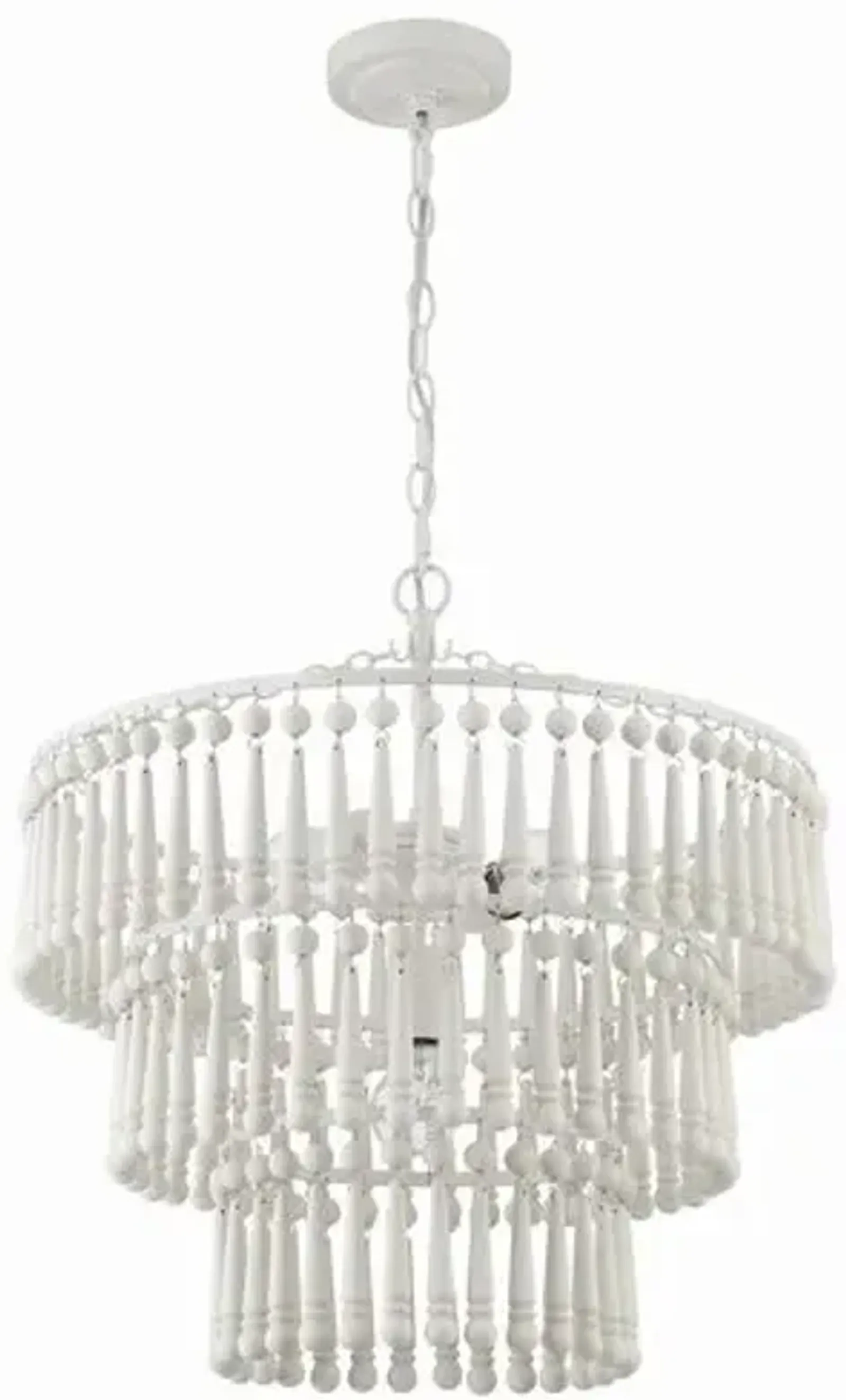 Tiana 3 Light Chandelier - Matte White - Crystorama