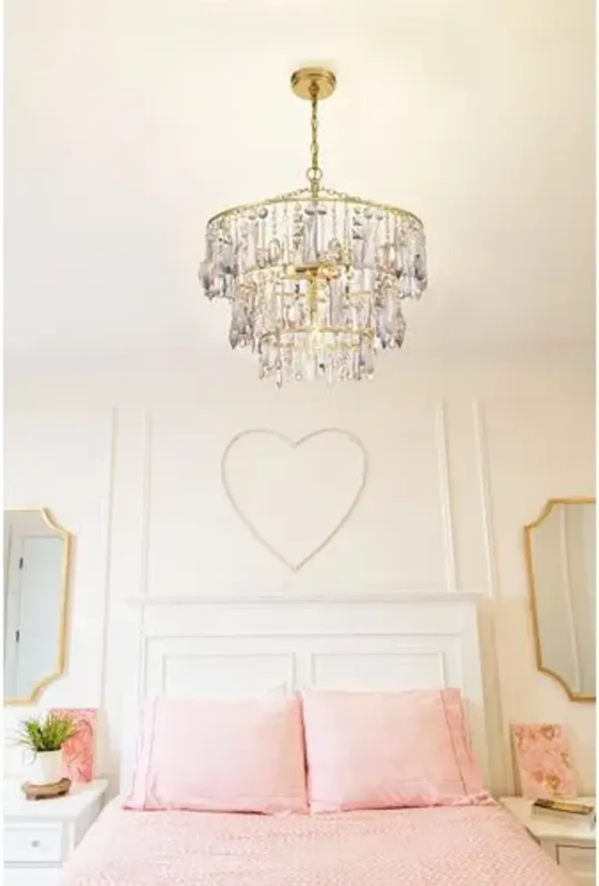 Elsa 3 Gold Chandelier - Antique Gold - Crystorama