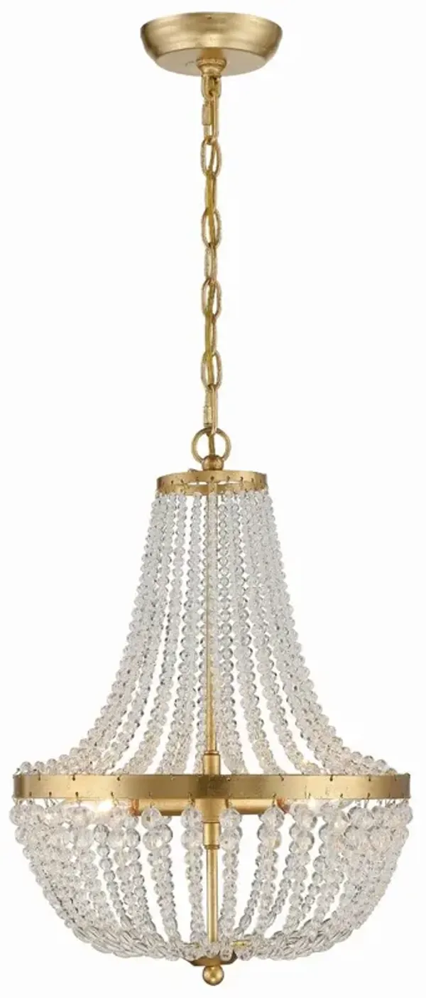 Rylee 3 Light Mini Chandelier - Crystorama - Gold