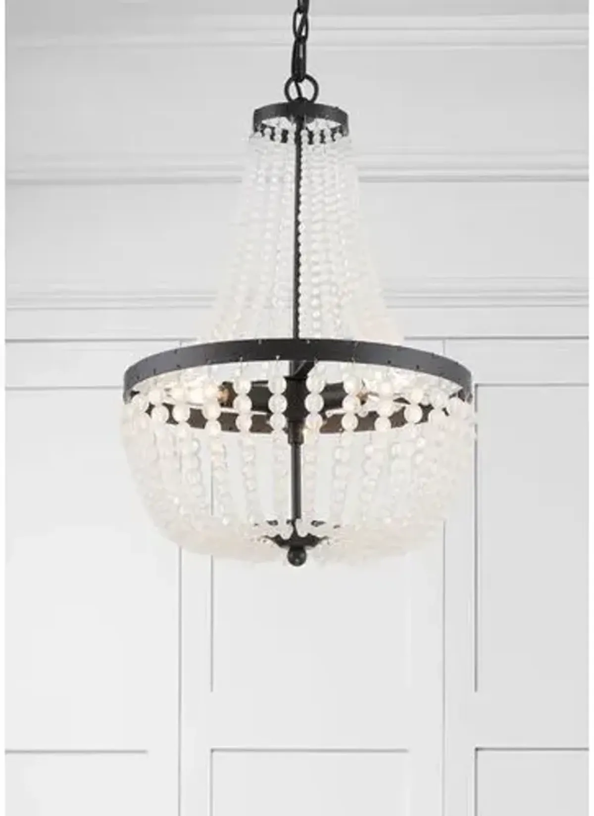 Rylee 3 Light Mini Chandelier - Crystorama - Black