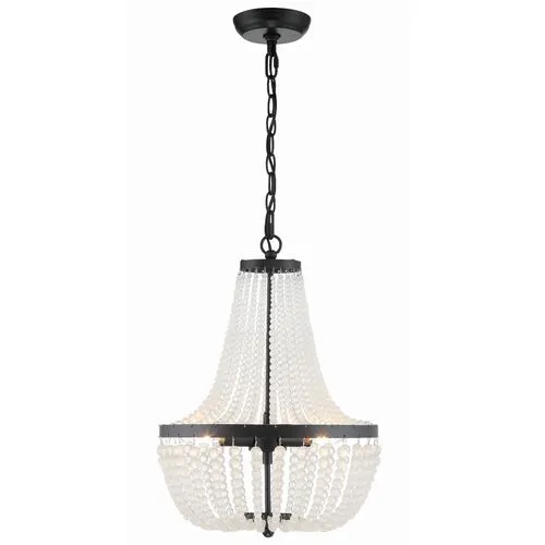 Rylee 3 Light Mini Chandelier - Crystorama - Black