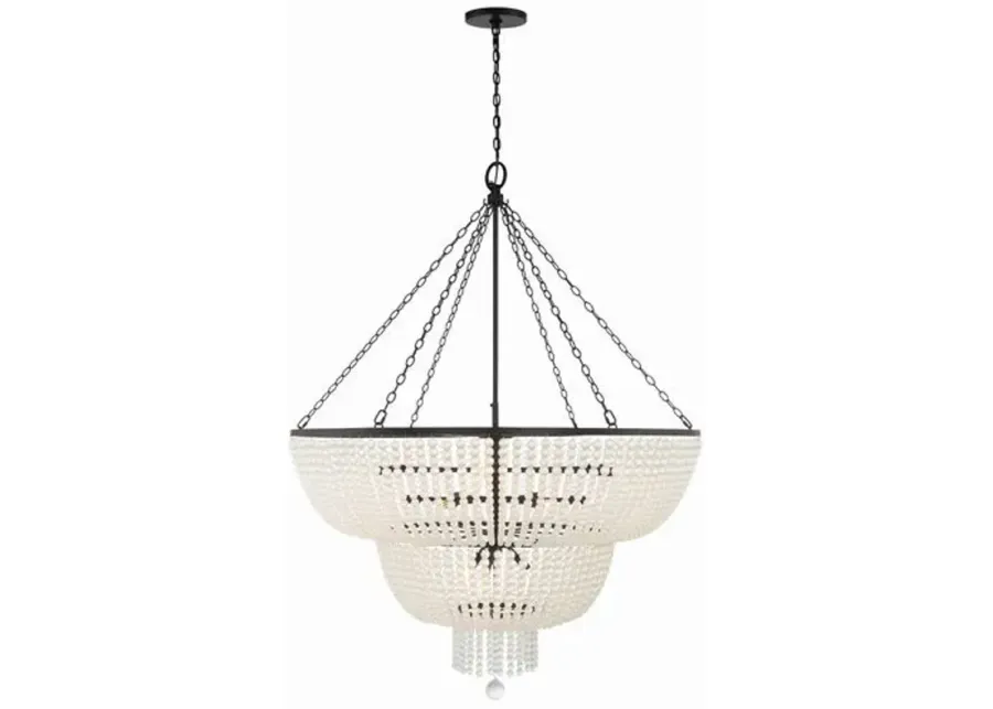 Rylee 15 Light Chandelier - Crystorama - Black