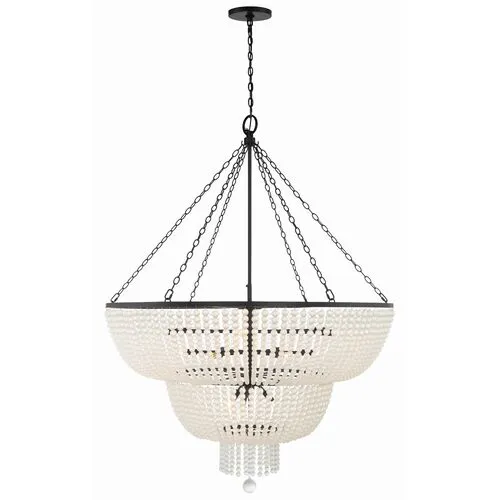 Rylee 15 Light Chandelier - Crystorama - Black