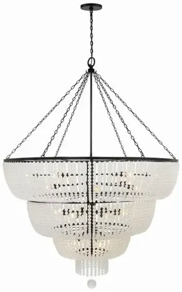 Rylee 24-Light Chandelier - Crystorama - Black