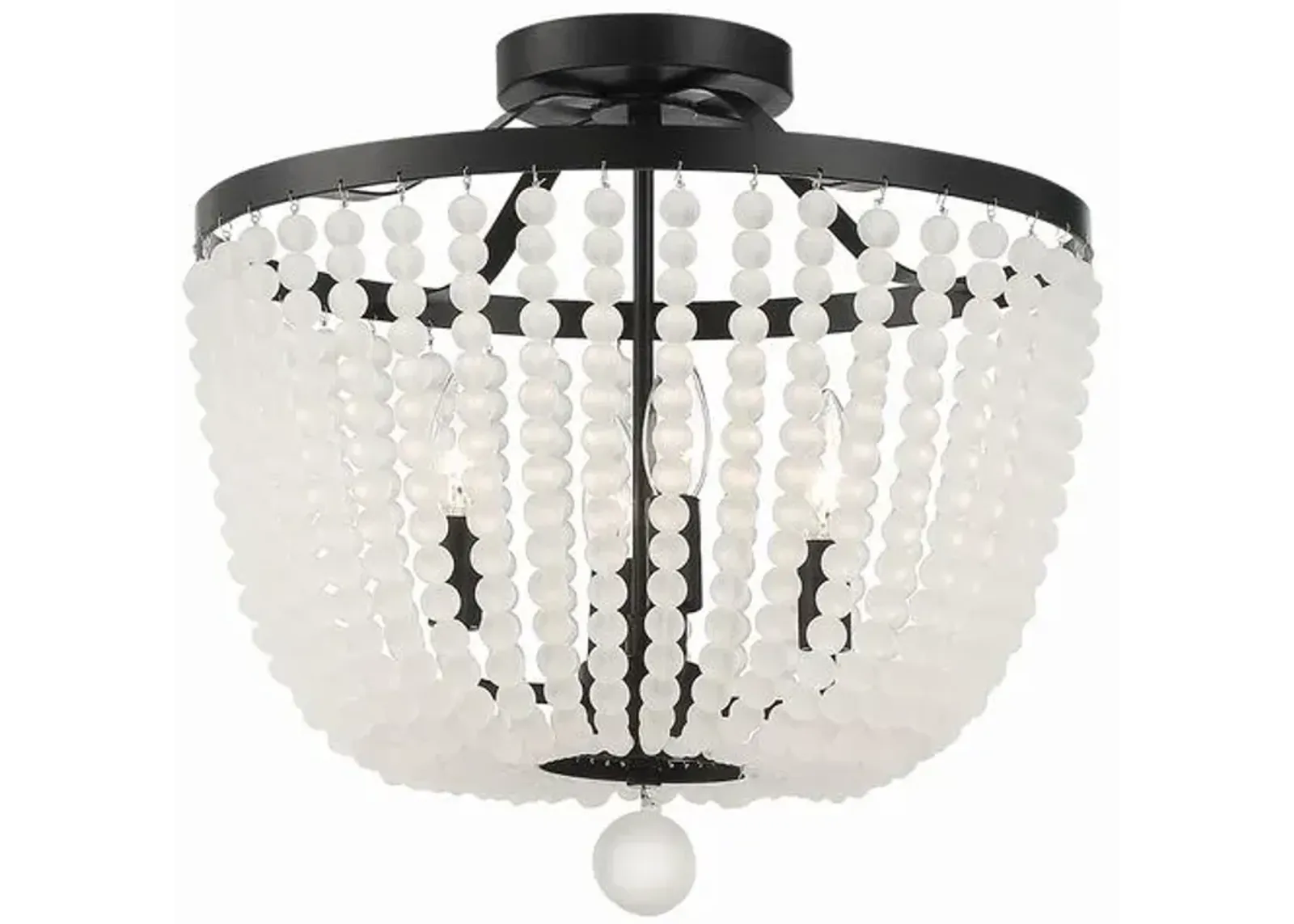 Rylee 4 Light Semi Flush Mount - Crystorama - Black