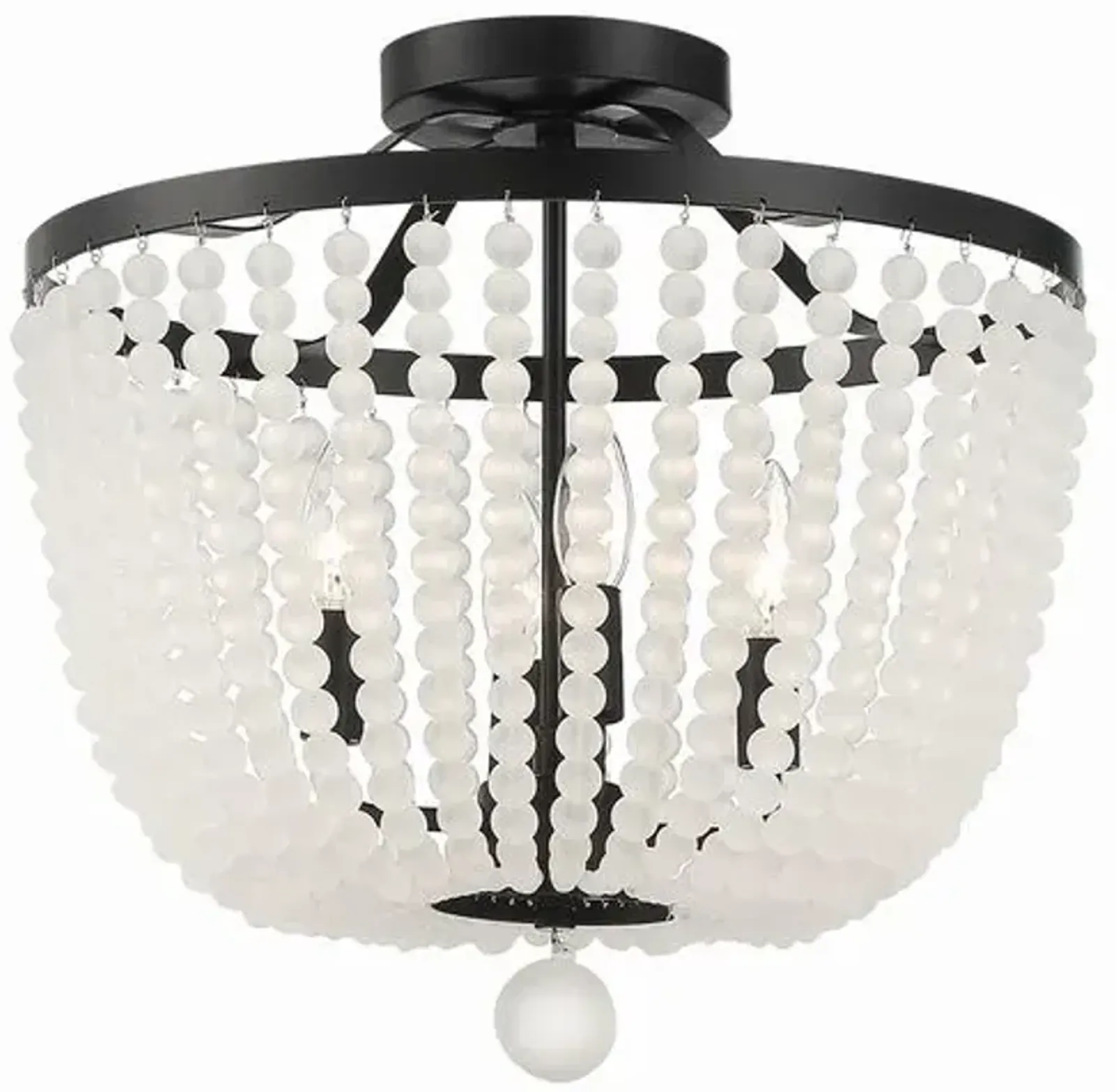 Rylee 4 Light Semi Flush Mount - Crystorama - Black