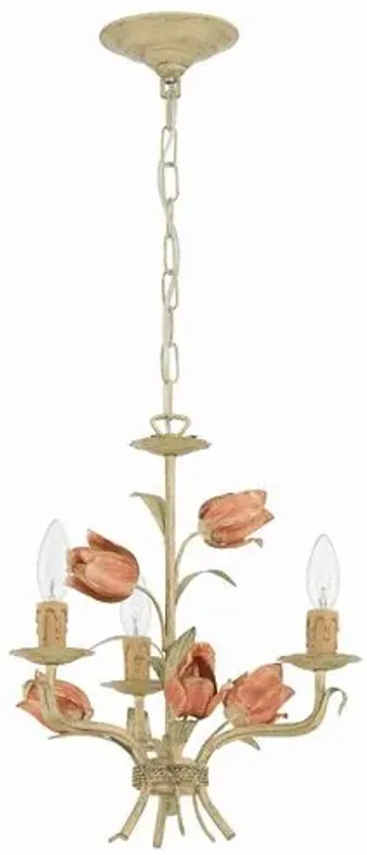 Southport 3 Light Mini Chandelier - Sage Rose - Crystorama - Pink