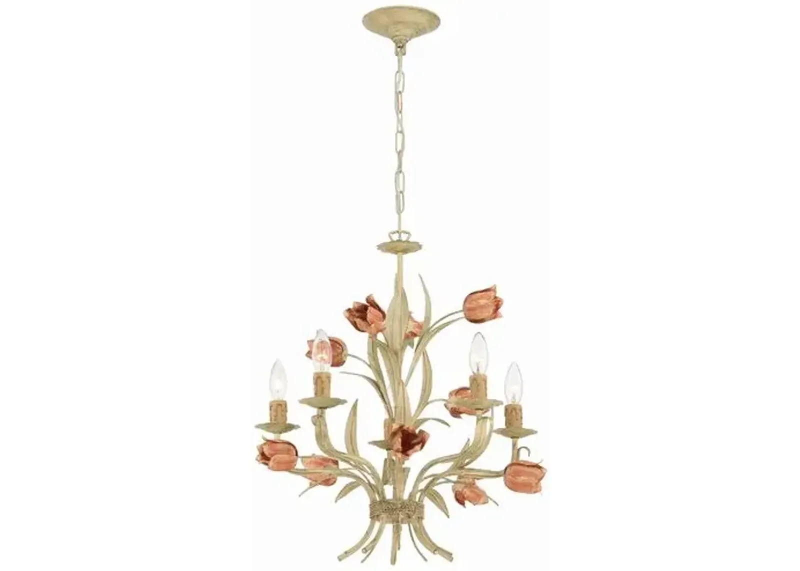 Southport 5 Light Chandelier - Sage Rose - Crystorama - Pink