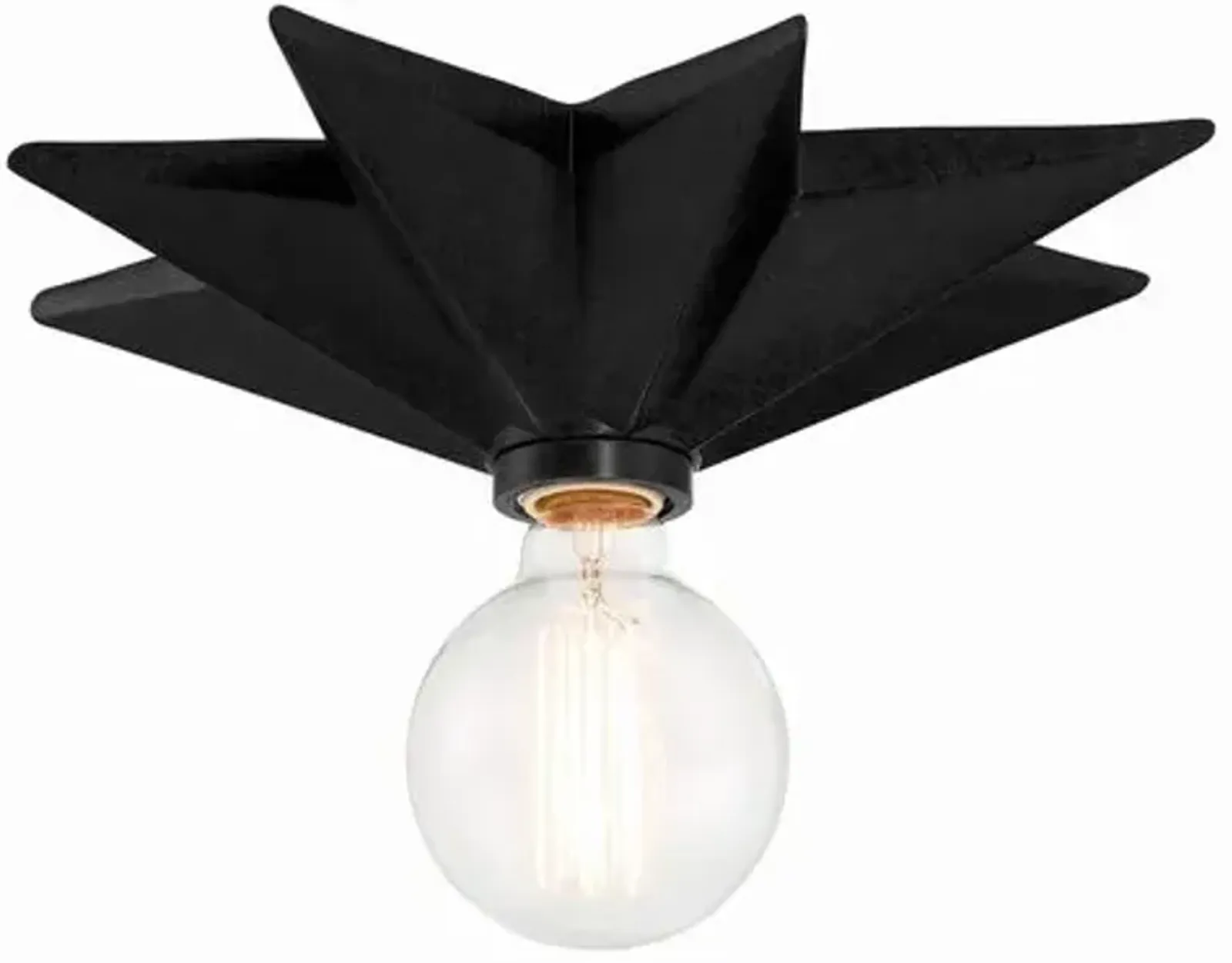 Astro 1 Light Star Flush Mount - Black - Crystorama