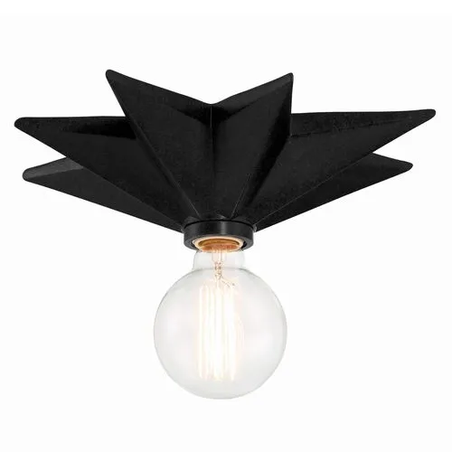 Astro 1 Light Star Flush Mount - Black - Crystorama