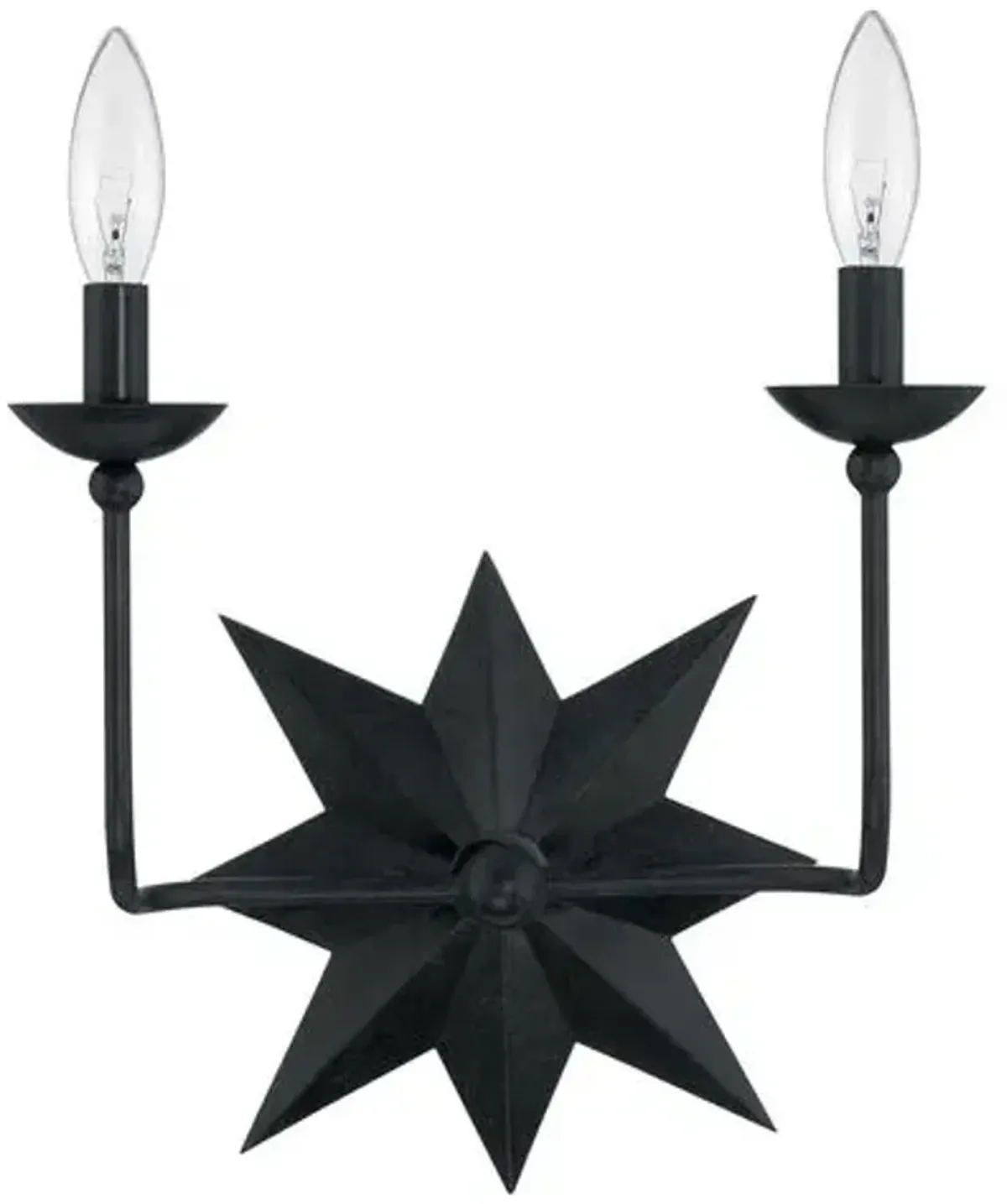 Astro 2 Light Star Wall Sconce - Black - Crystorama