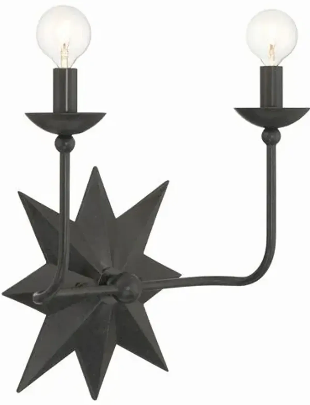 Astro 2 Light Star Wall Sconce - Black - Crystorama