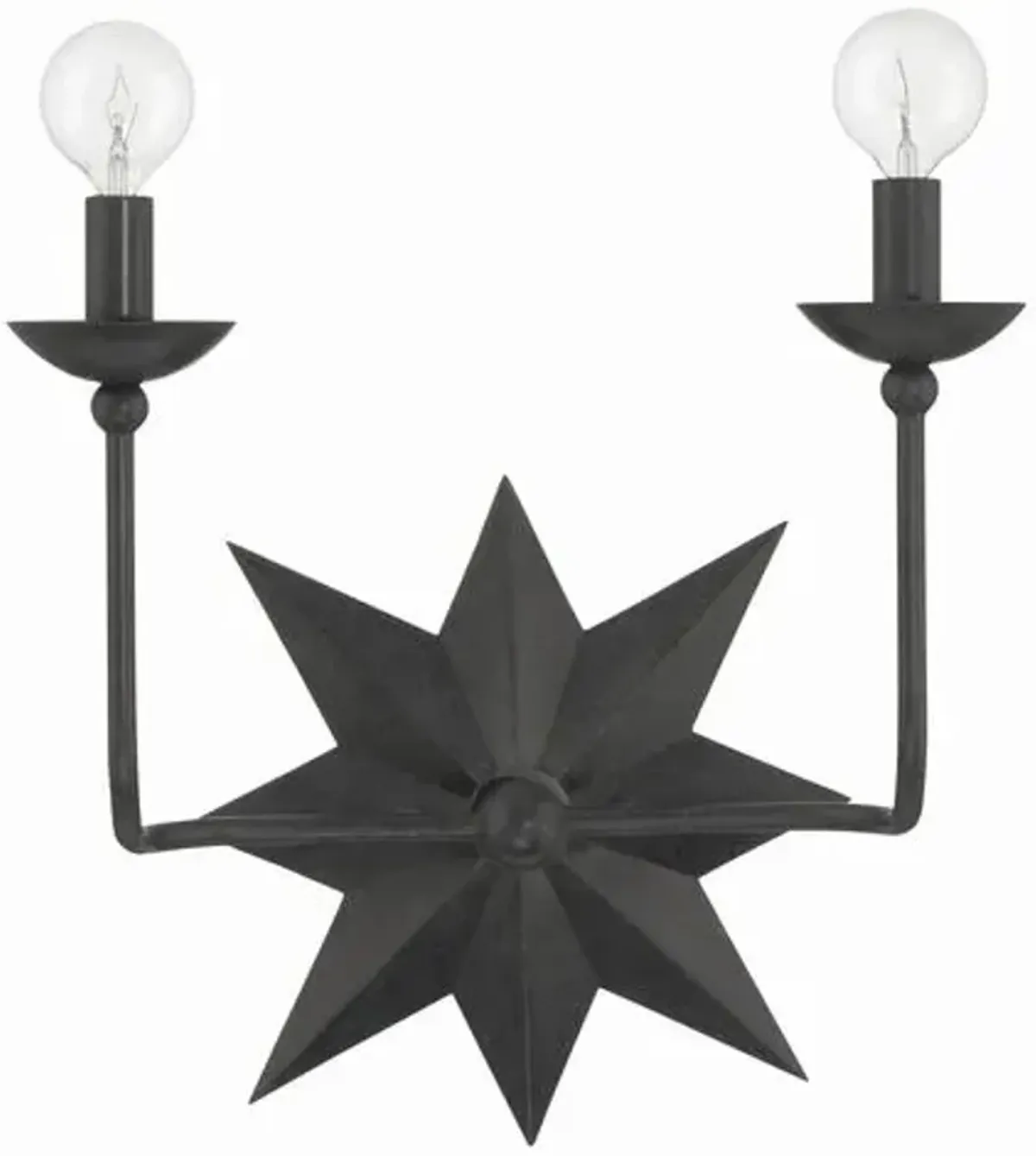 Astro 2 Light Star Wall Sconce - Black - Crystorama