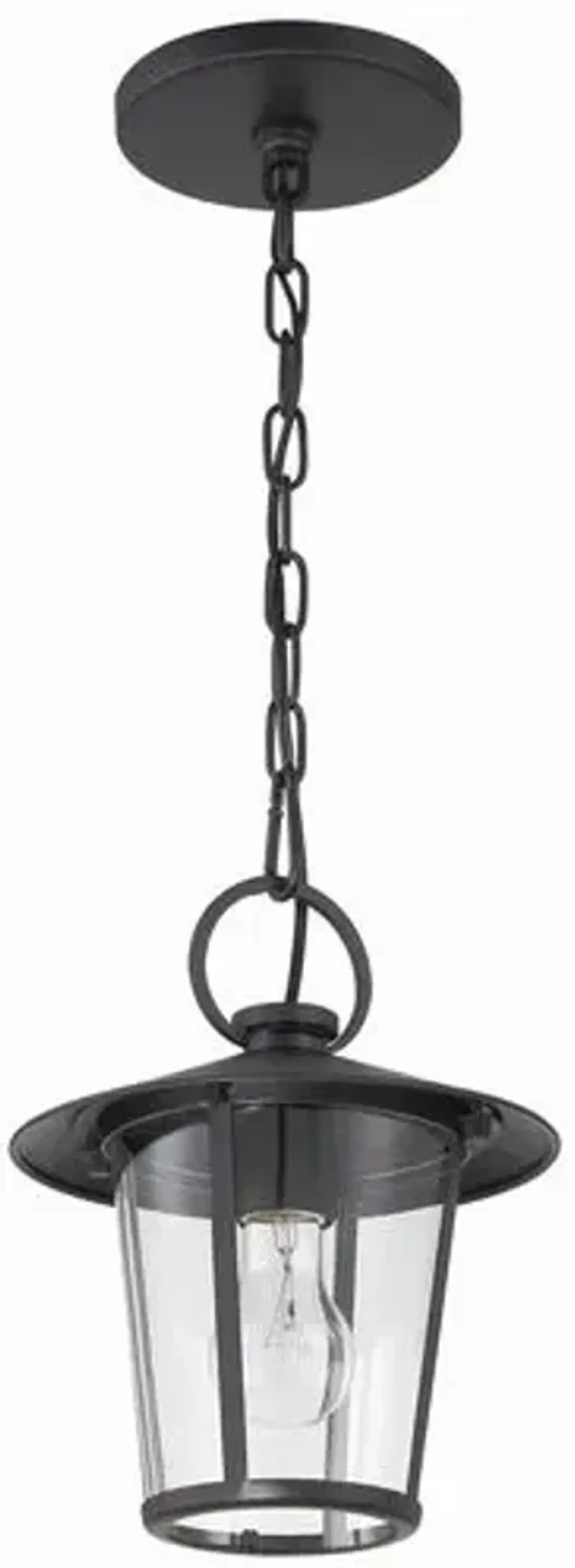 Andover 1 Light Outdoor Pendant - Matte Black - Crystorama