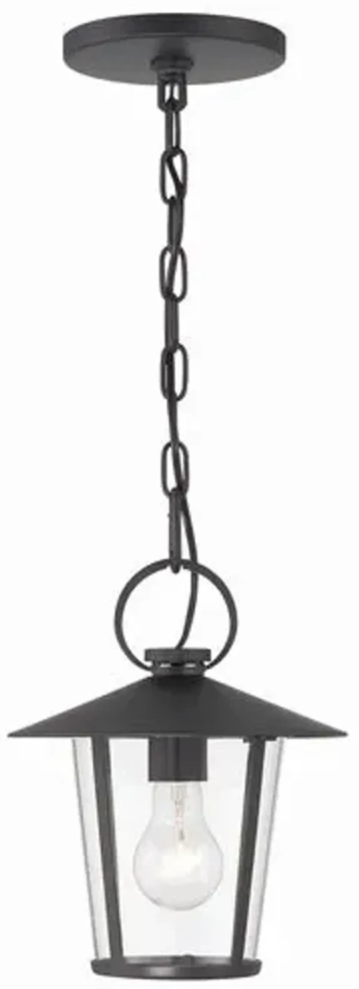 Andover 1 Light Outdoor Pendant - Matte Black - Crystorama