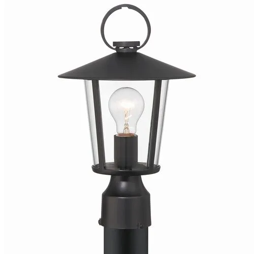 Andover 1 Light Outdoor Post - Matte Black - Crystorama