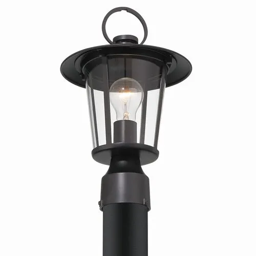 Andover 1 Light Outdoor Post - Matte Black - Crystorama