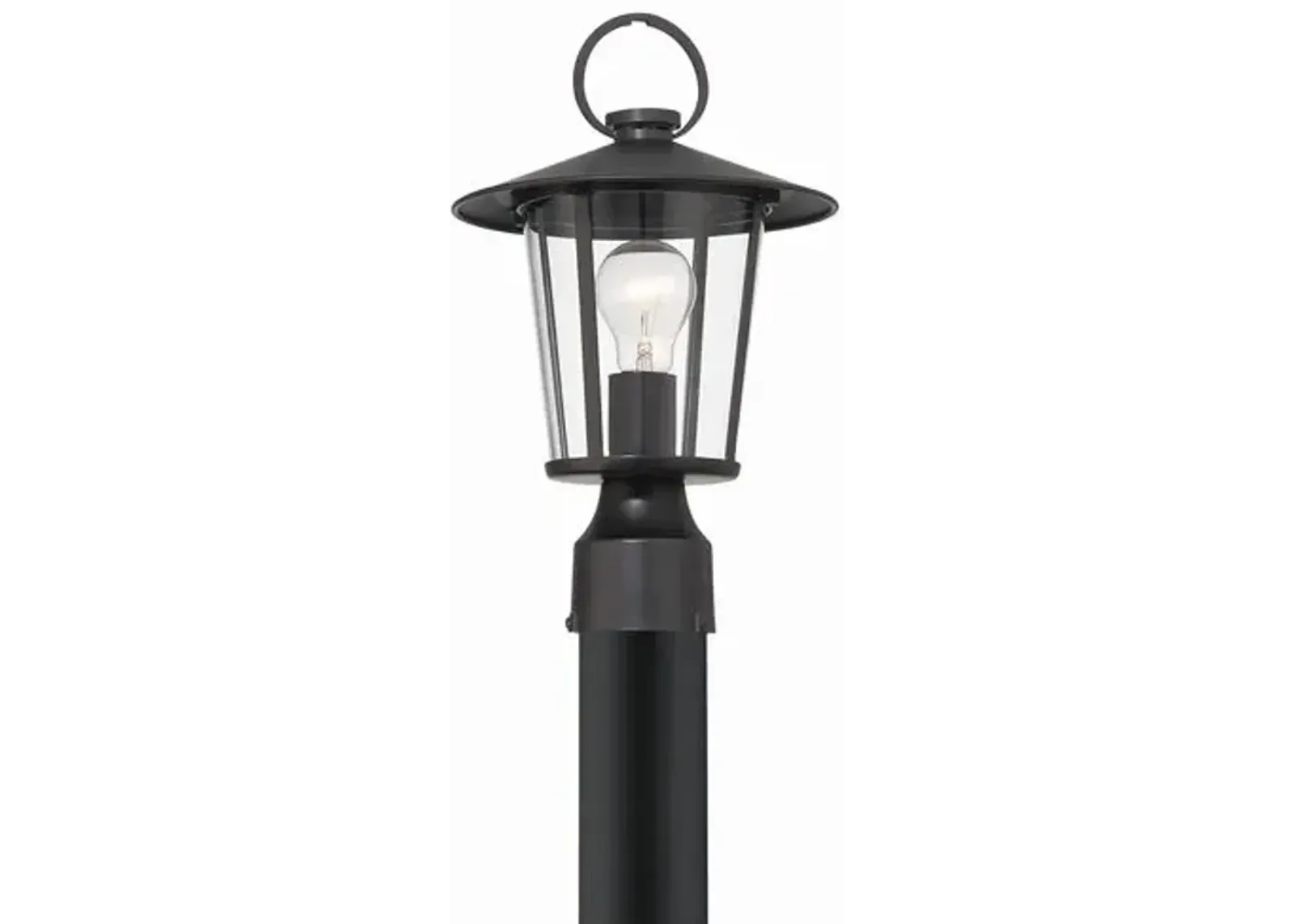 Andover 1-Light Outdoor Post Light - Matte Black - Crystorama