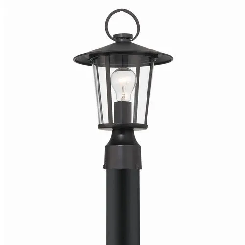 Andover 1 Light Outdoor Post - Matte Black - Crystorama