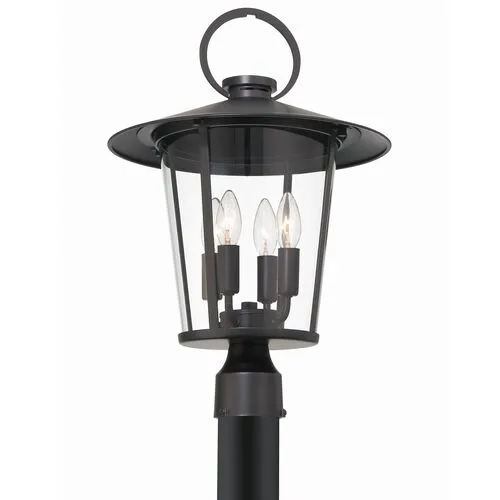 Andover 4 Light Outdoor Post - Matte Black - Crystorama