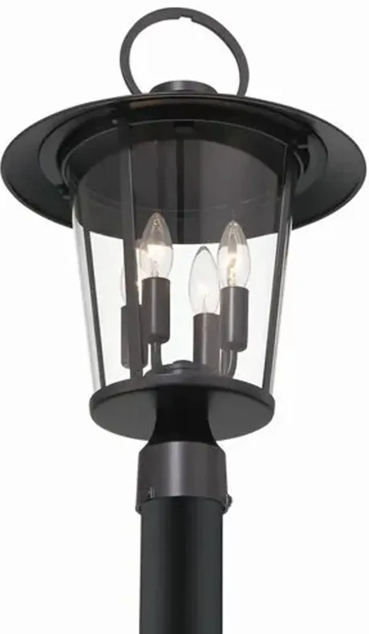 Andover 4-Light Outdoor Post Light - Matte Black - Crystorama