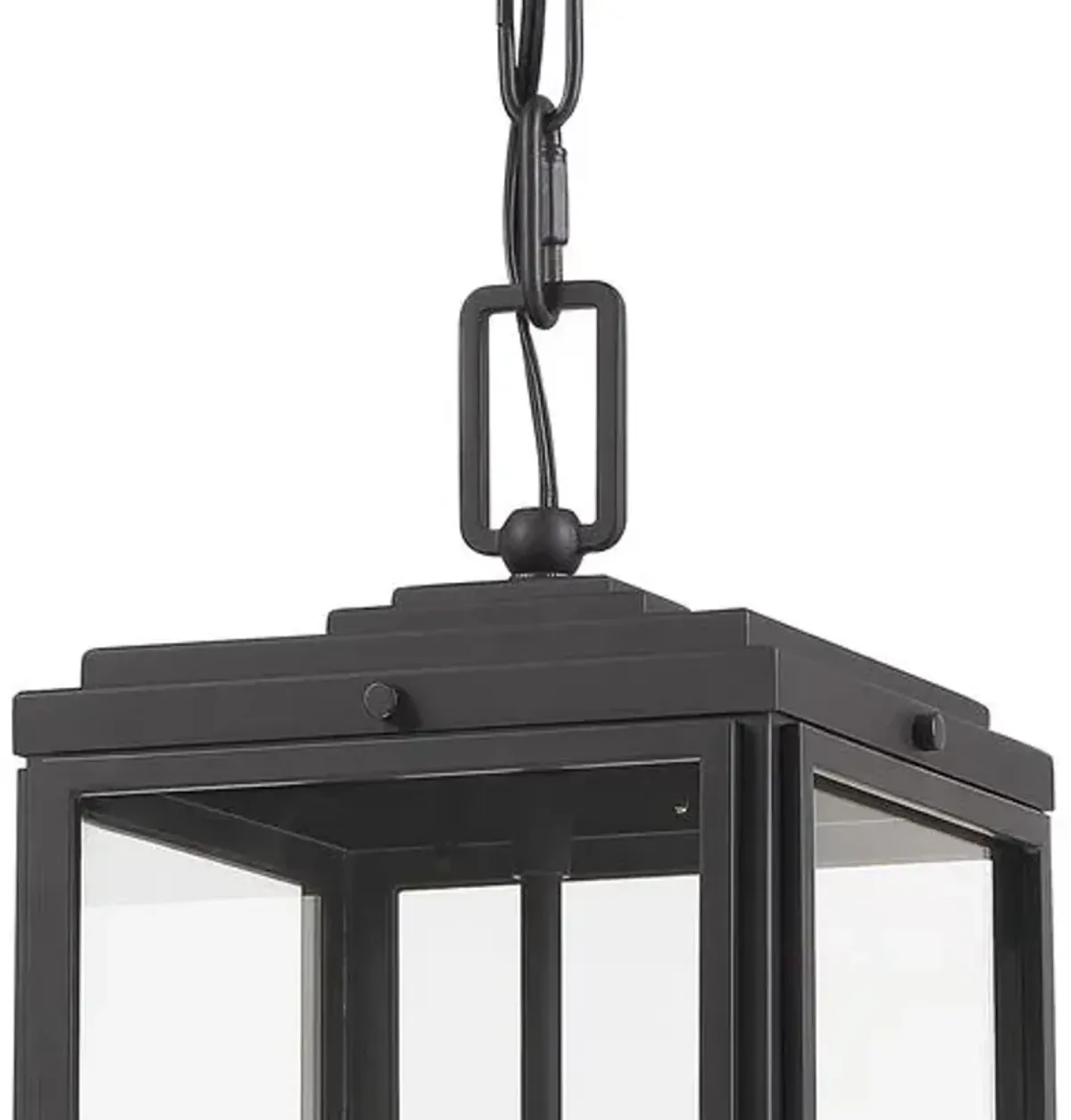 Byron 3 Light Outdoor Pendant - Matte Black - Crystorama