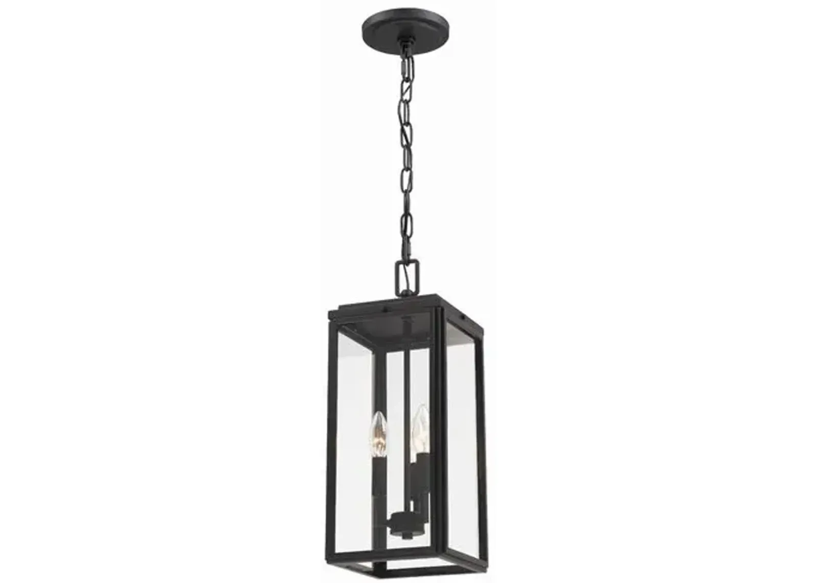 Byron 3 Light Outdoor Pendant - Matte Black - Crystorama