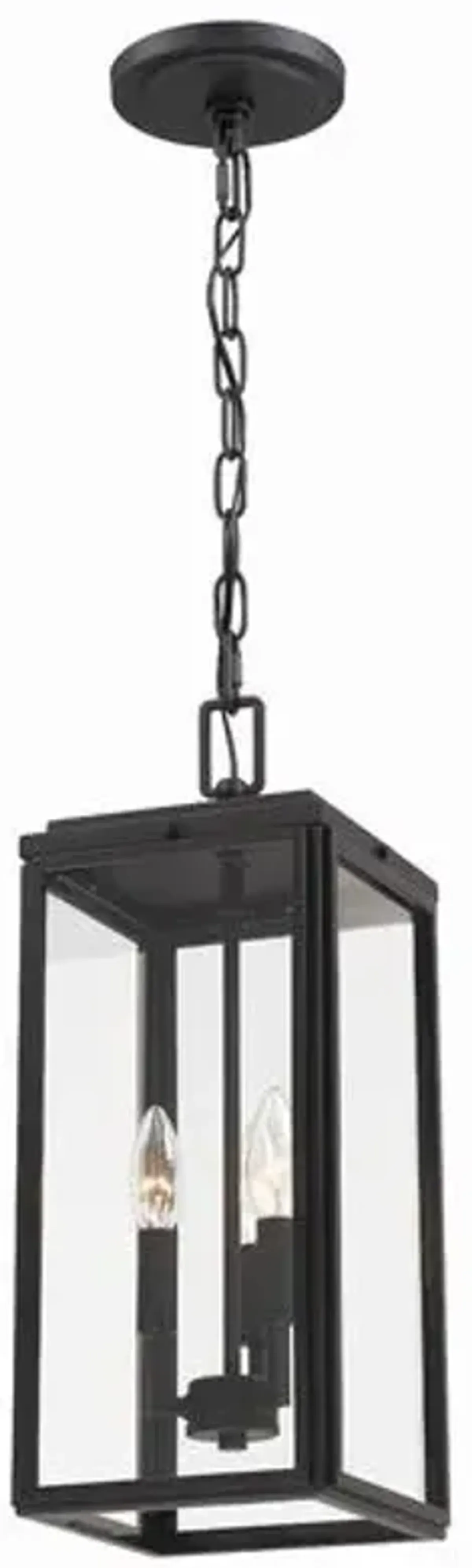 Byron 3 Light Outdoor Pendant - Matte Black - Crystorama