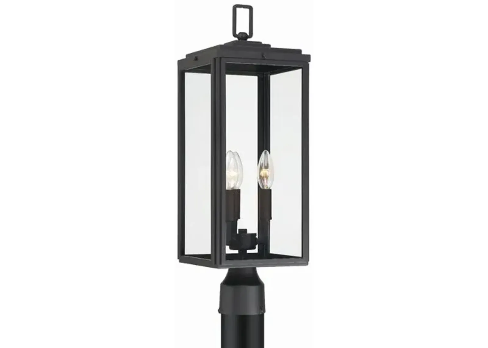 Byron 3-Light Outdoor Post Light - Matte Black - Crystorama