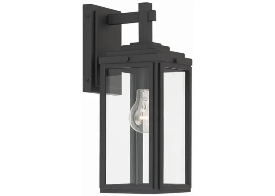 Byron 1 Light Outdoor Sconce - Crystorama - Black