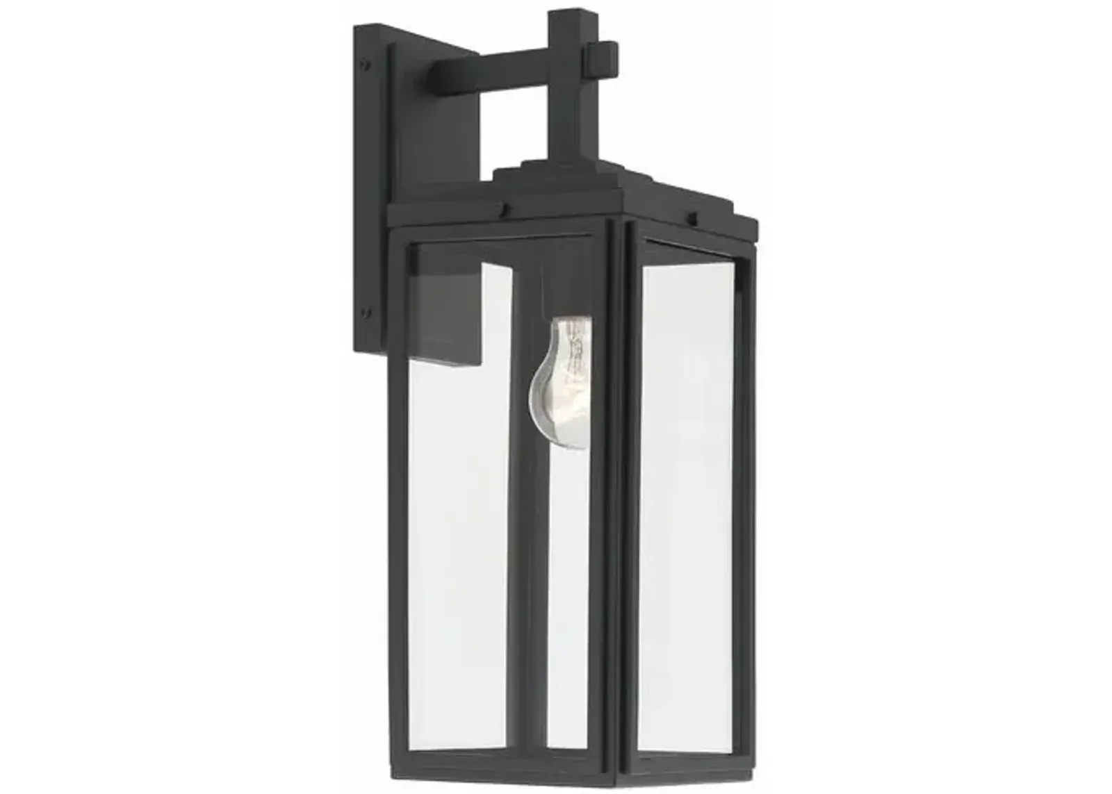 Byron 1 Light Outdoor Sconce - Crystorama - Black