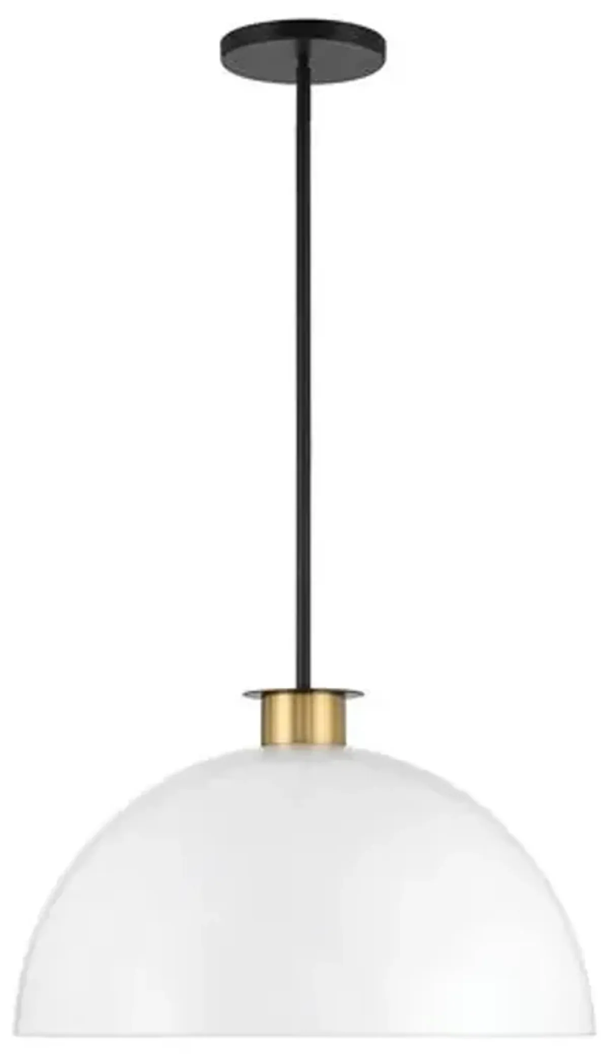 Gigi 1 Light Pendant - White/Black/Aged Brass - Crystorama