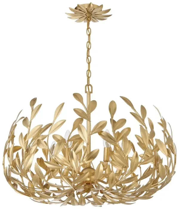 Broche 6 Light Chandelier - Crystorama - Gold