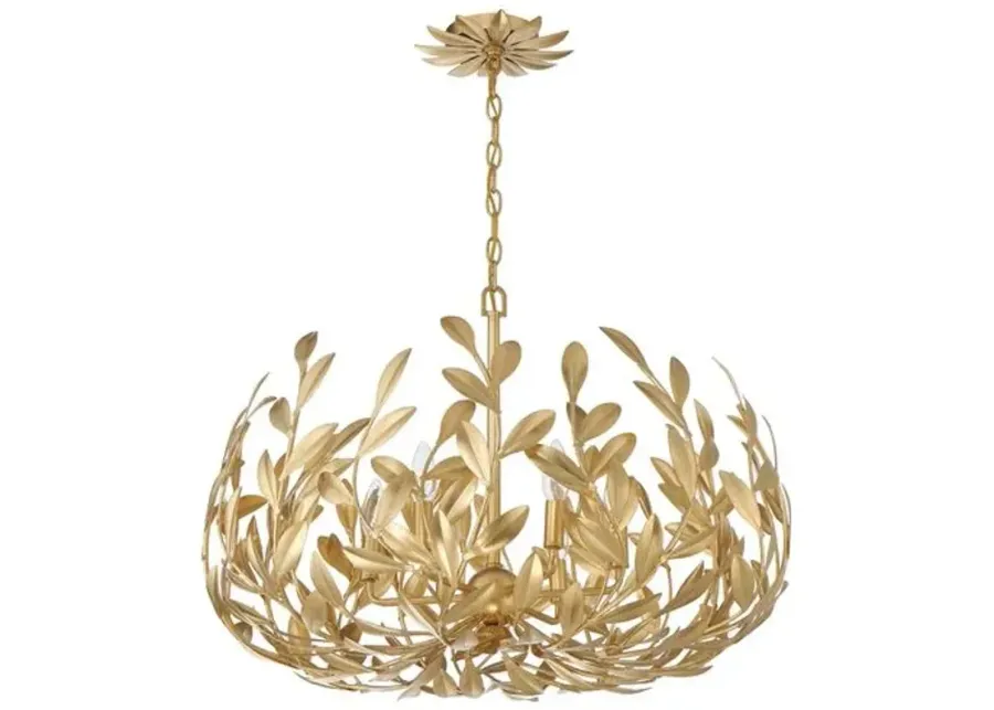 Broche 6 Light Chandelier - Crystorama - Gold