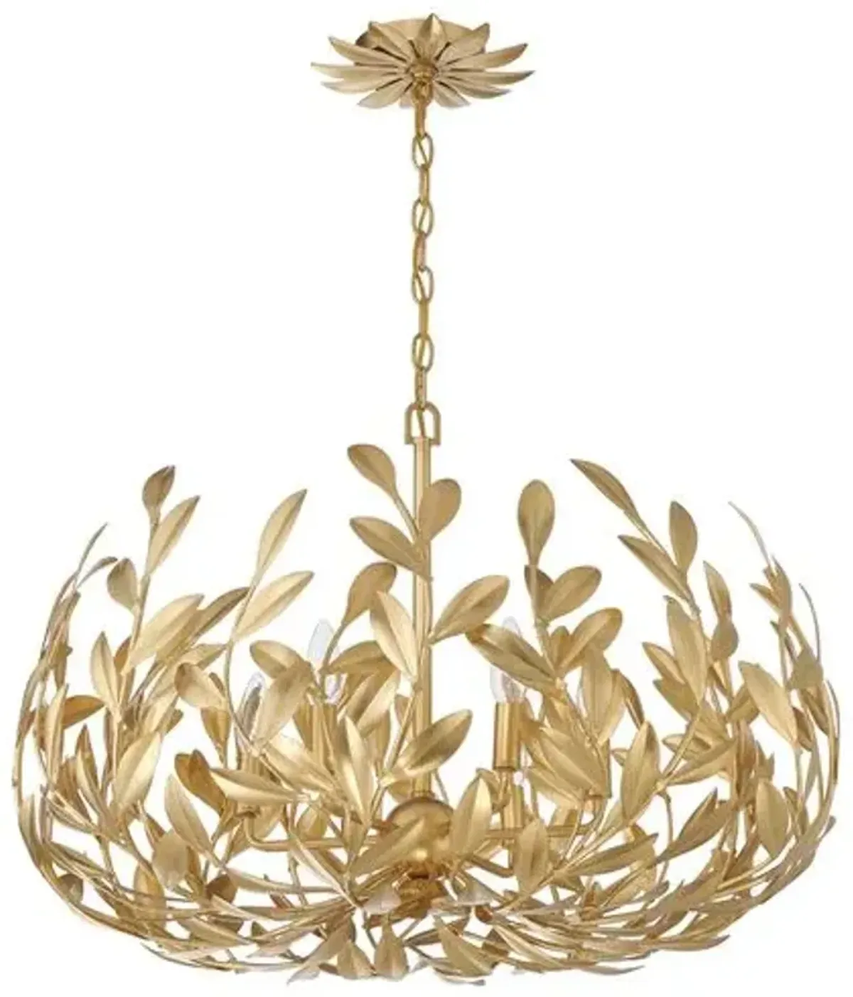 Broche 6 Light Chandelier - Crystorama - Gold