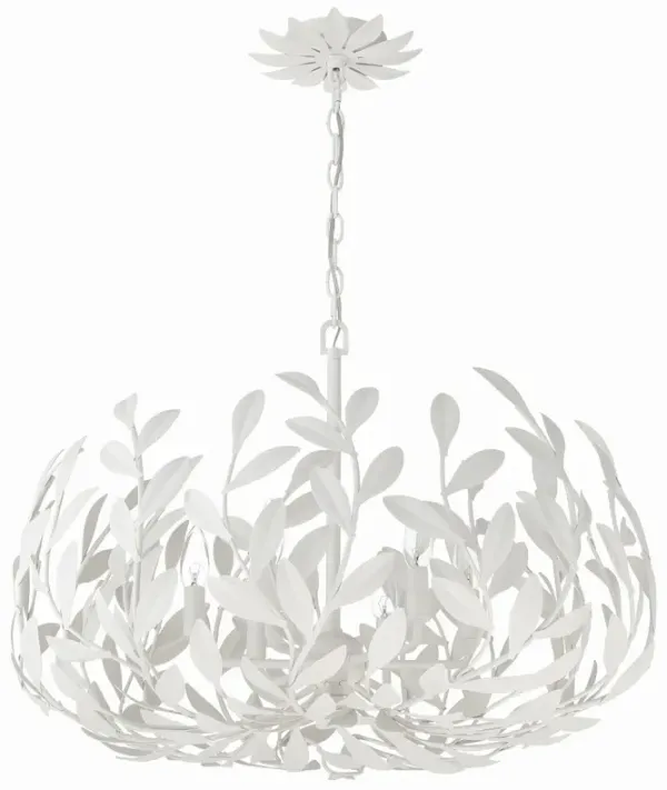 Broche 6-Light Chandelier - Crystorama - White