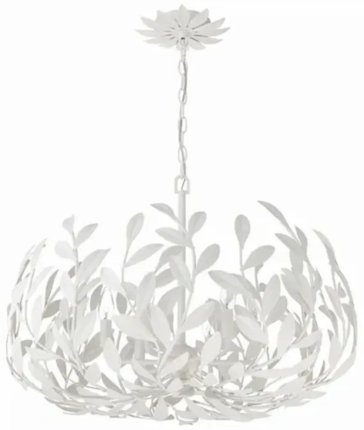 Broche 6 Light Chandelier - Crystorama - White