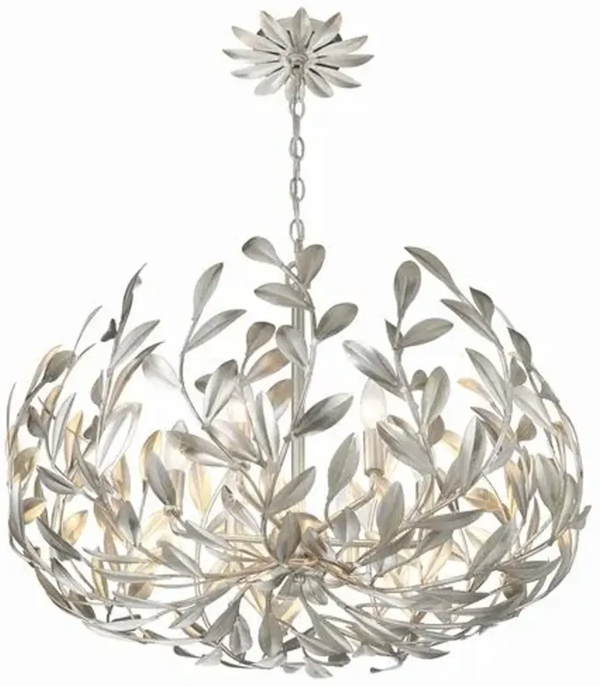 Broche 6 Light Chandelier - Crystorama - Silver