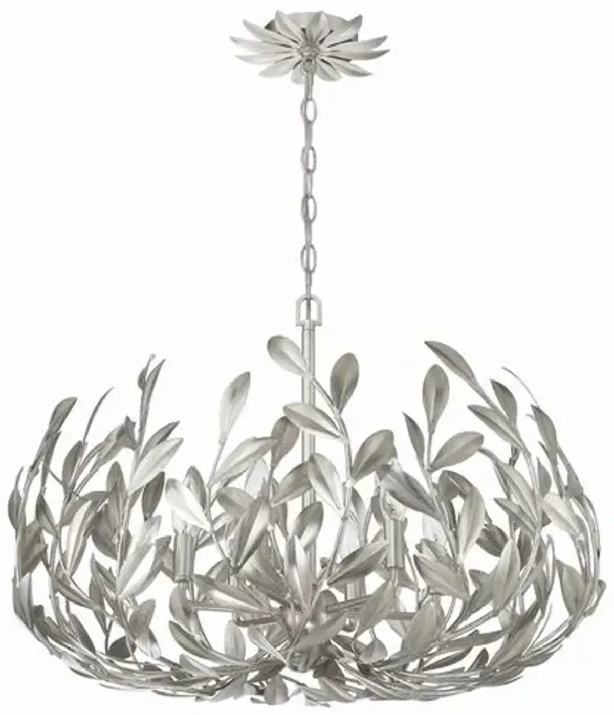 Broche 6 Light Chandelier - Crystorama - Silver