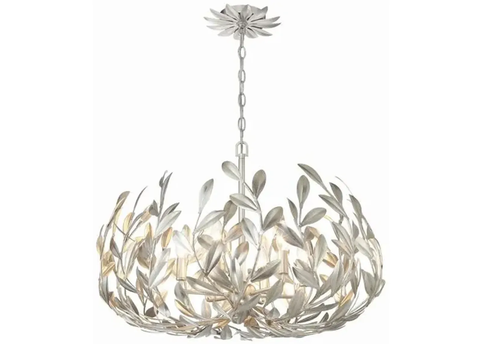 Broche 6 Light Chandelier - Crystorama - Silver