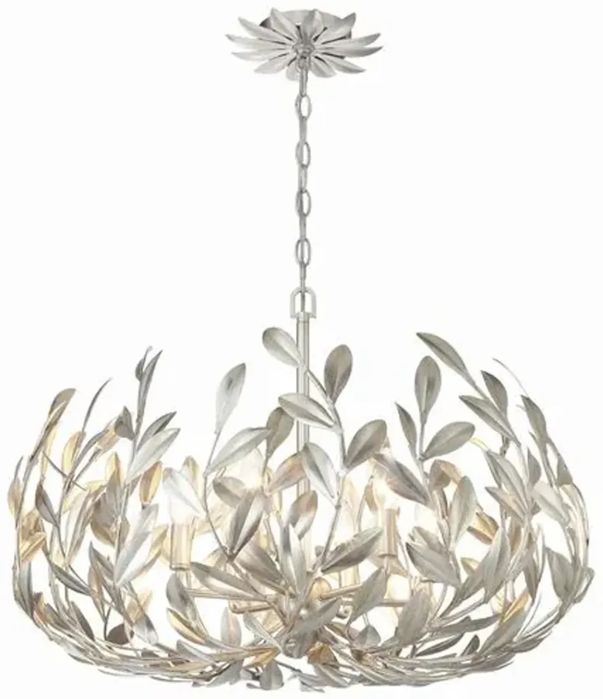 Broche 6 Light Chandelier - Crystorama - Silver